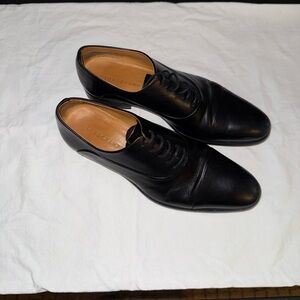 Longchamp Men's Black Leather Oxford Dress Shoes